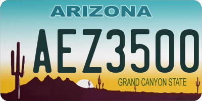AZ license plate AEZ3500