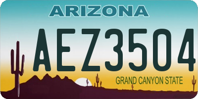 AZ license plate AEZ3504