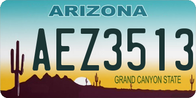 AZ license plate AEZ3513