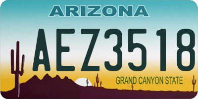 AZ license plate AEZ3518