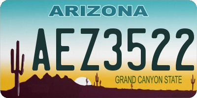 AZ license plate AEZ3522