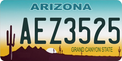 AZ license plate AEZ3525