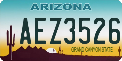 AZ license plate AEZ3526