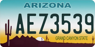 AZ license plate AEZ3539