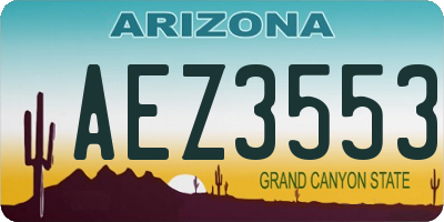 AZ license plate AEZ3553