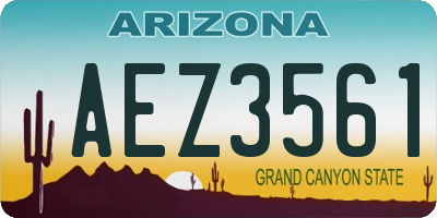 AZ license plate AEZ3561