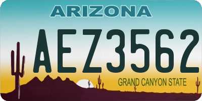 AZ license plate AEZ3562