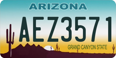 AZ license plate AEZ3571