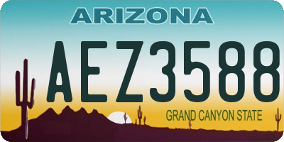 AZ license plate AEZ3588