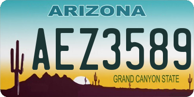 AZ license plate AEZ3589
