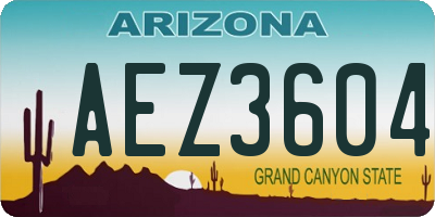 AZ license plate AEZ3604