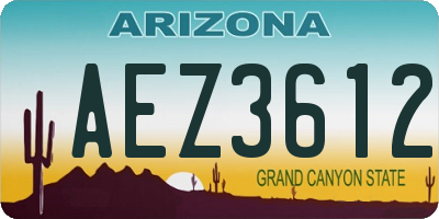 AZ license plate AEZ3612