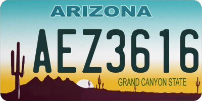 AZ license plate AEZ3616