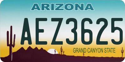 AZ license plate AEZ3625