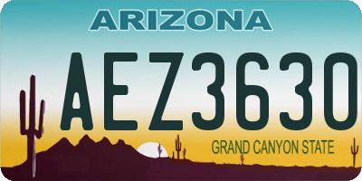 AZ license plate AEZ3630