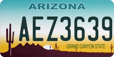 AZ license plate AEZ3639