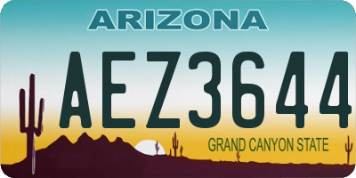 AZ license plate AEZ3644
