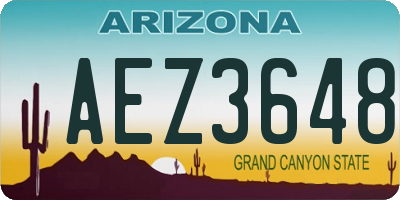 AZ license plate AEZ3648