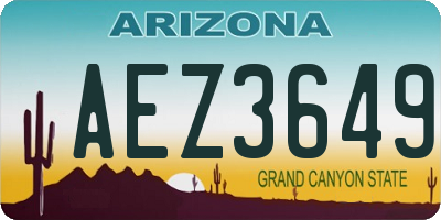 AZ license plate AEZ3649