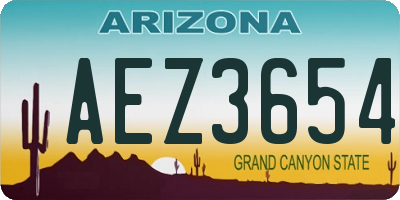 AZ license plate AEZ3654