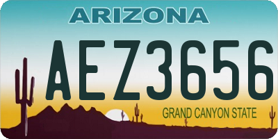 AZ license plate AEZ3656