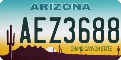AZ license plate AEZ3688