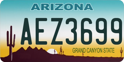 AZ license plate AEZ3699
