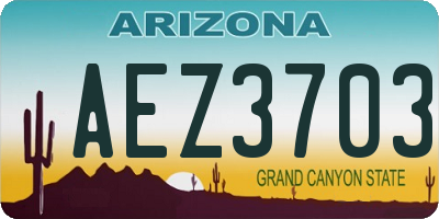 AZ license plate AEZ3703