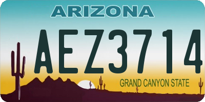 AZ license plate AEZ3714