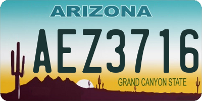 AZ license plate AEZ3716