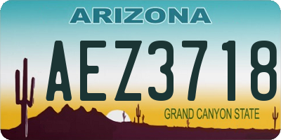 AZ license plate AEZ3718