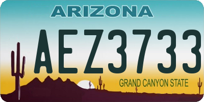 AZ license plate AEZ3733