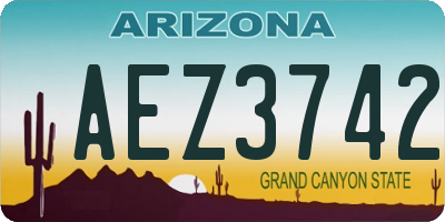 AZ license plate AEZ3742