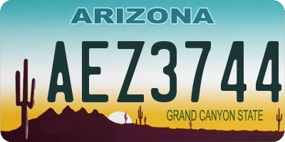 AZ license plate AEZ3744