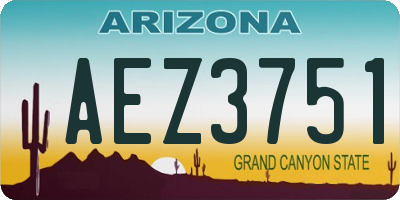 AZ license plate AEZ3751