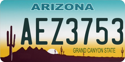 AZ license plate AEZ3753