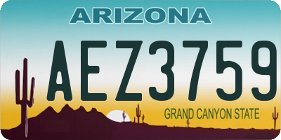 AZ license plate AEZ3759