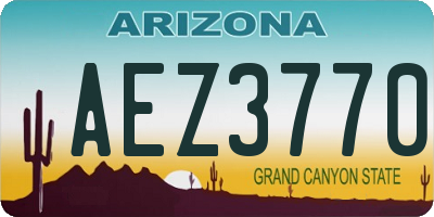 AZ license plate AEZ3770