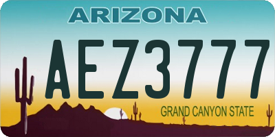 AZ license plate AEZ3777