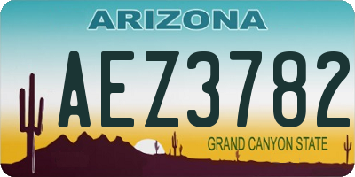AZ license plate AEZ3782