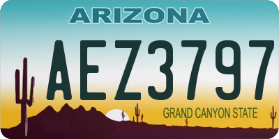 AZ license plate AEZ3797