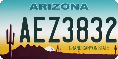 AZ license plate AEZ3832