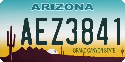 AZ license plate AEZ3841