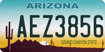 AZ license plate AEZ3856