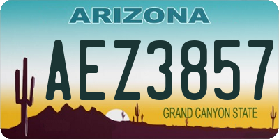AZ license plate AEZ3857