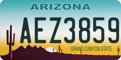 AZ license plate AEZ3859