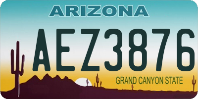 AZ license plate AEZ3876