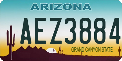 AZ license plate AEZ3884