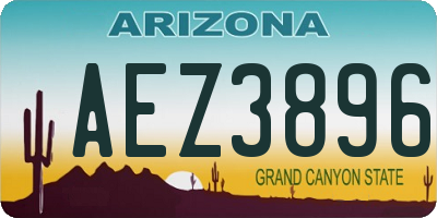 AZ license plate AEZ3896