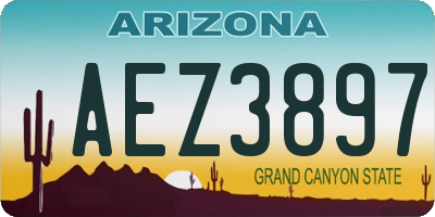 AZ license plate AEZ3897